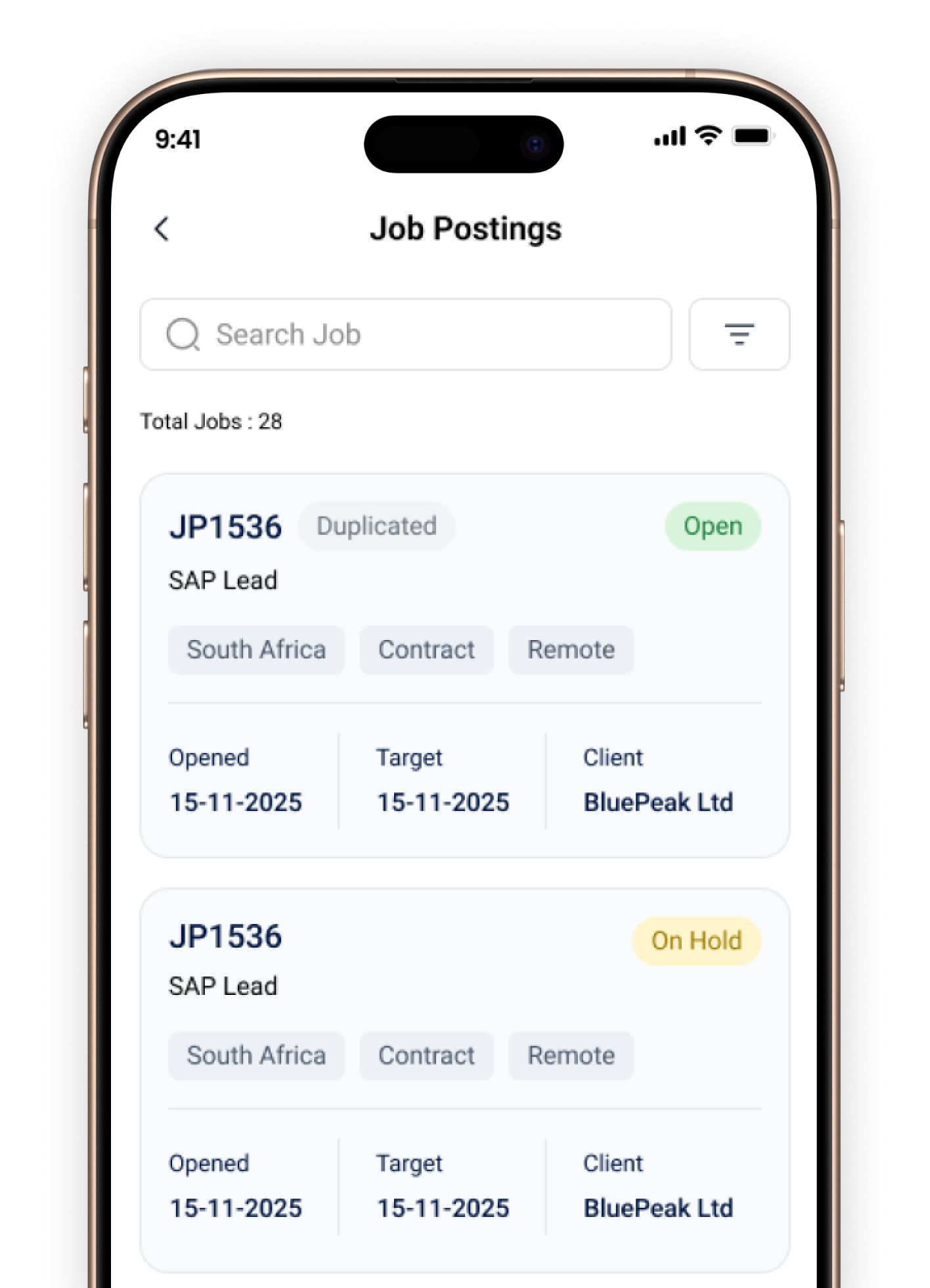 Streamlined Job Listing